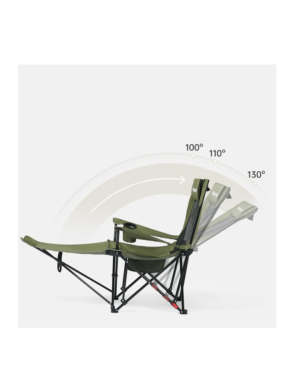 Кресло туристическое Naturehike Nightfall T05, 147х78,5х82 / 89 см, складное, до 150 кг. бежевое