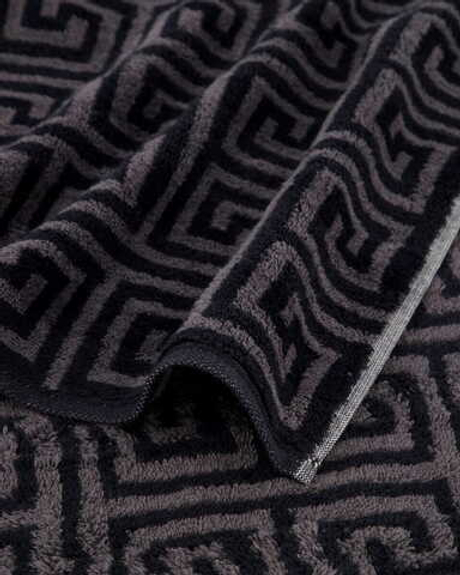 Полотенце 50х100 Cawo Noblesse Elegance Allover 1088 97 черно-серое