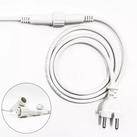 Белт-Лайт UNIBELT 10 м., провод белый Каучук, шаг 100 см., 10 подвесных патронов, IP65, LTC (UBL10m/10L-8)