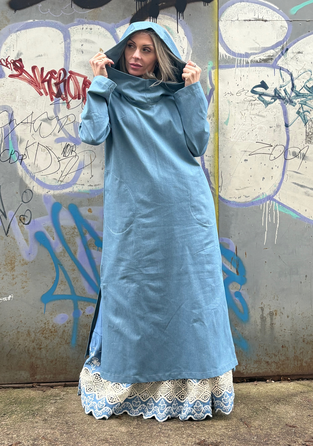 Платье Assassin /джинс голубой