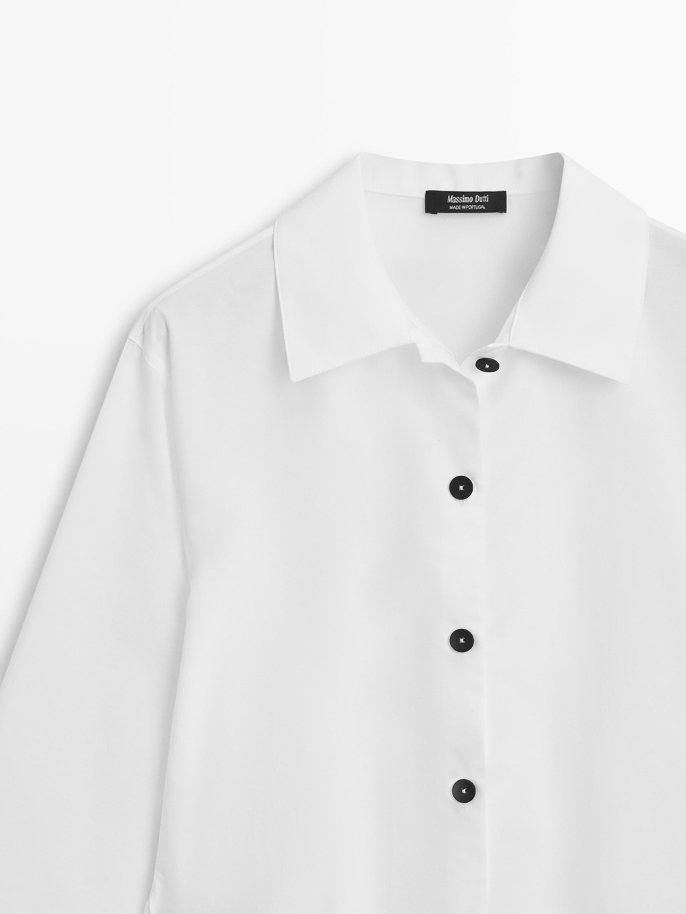 Massimo Dutti Рубашка с завязками, белый