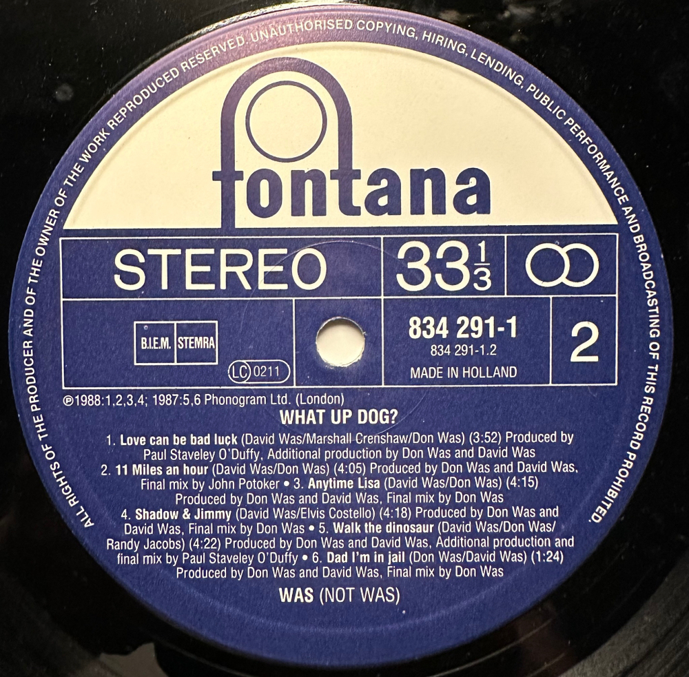 Was (Not Was) - What Up, Dog? (Голландия 1988г.)