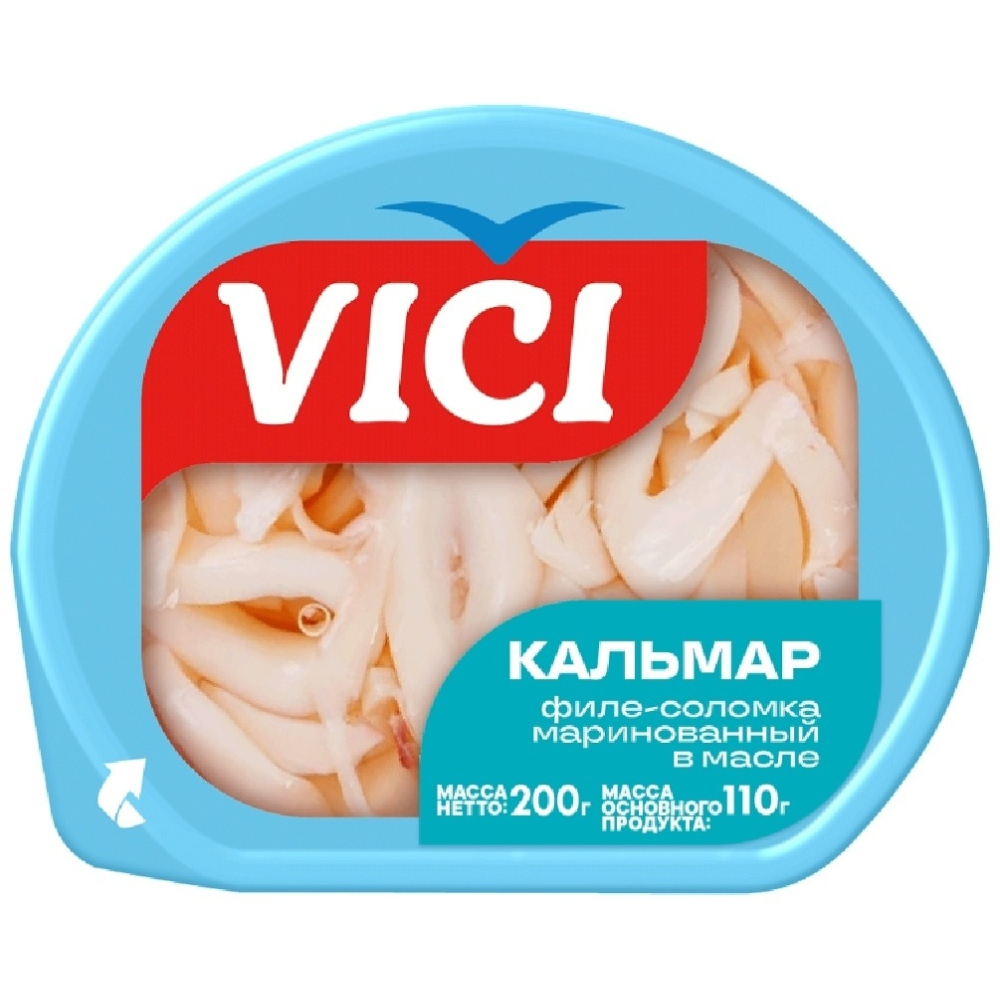Кальмар маринованный Vici в масле 200 гр
