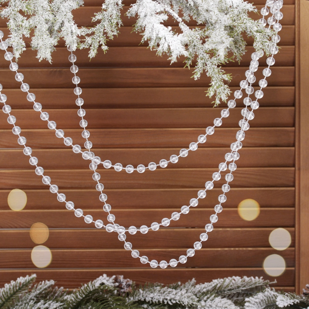 Бусы на ёлку 2,0 м «Волшебная капля» d-10 мм, Прозрачный