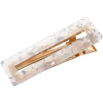 Зажим для волос «ЛАВИТА», прямоугольник, цвет прозрачный, 6,7*2,3см (белый блистер)