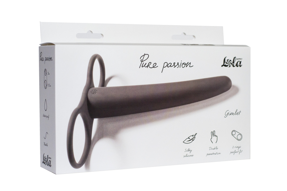 Насадка для двойного проникновения Pure Passion Gimlet black 1200-01lola
