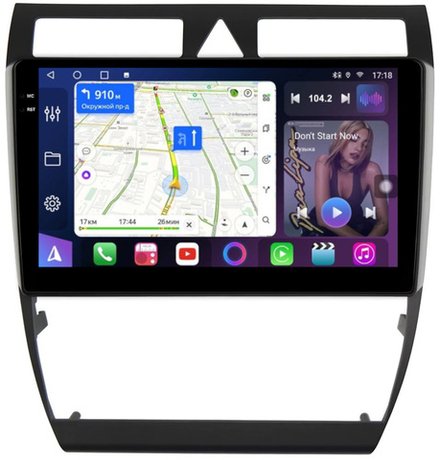Магнитола для Audi A6 C5 2001-2004 - FarCar BM102M монитор 9.5" QLED на Android 14, TS10, 4+32Гб, CarPlay, 4G SIM-слот