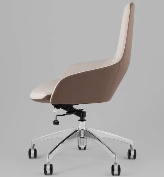 Кресло офисное Soulo светло-серый, коричневый