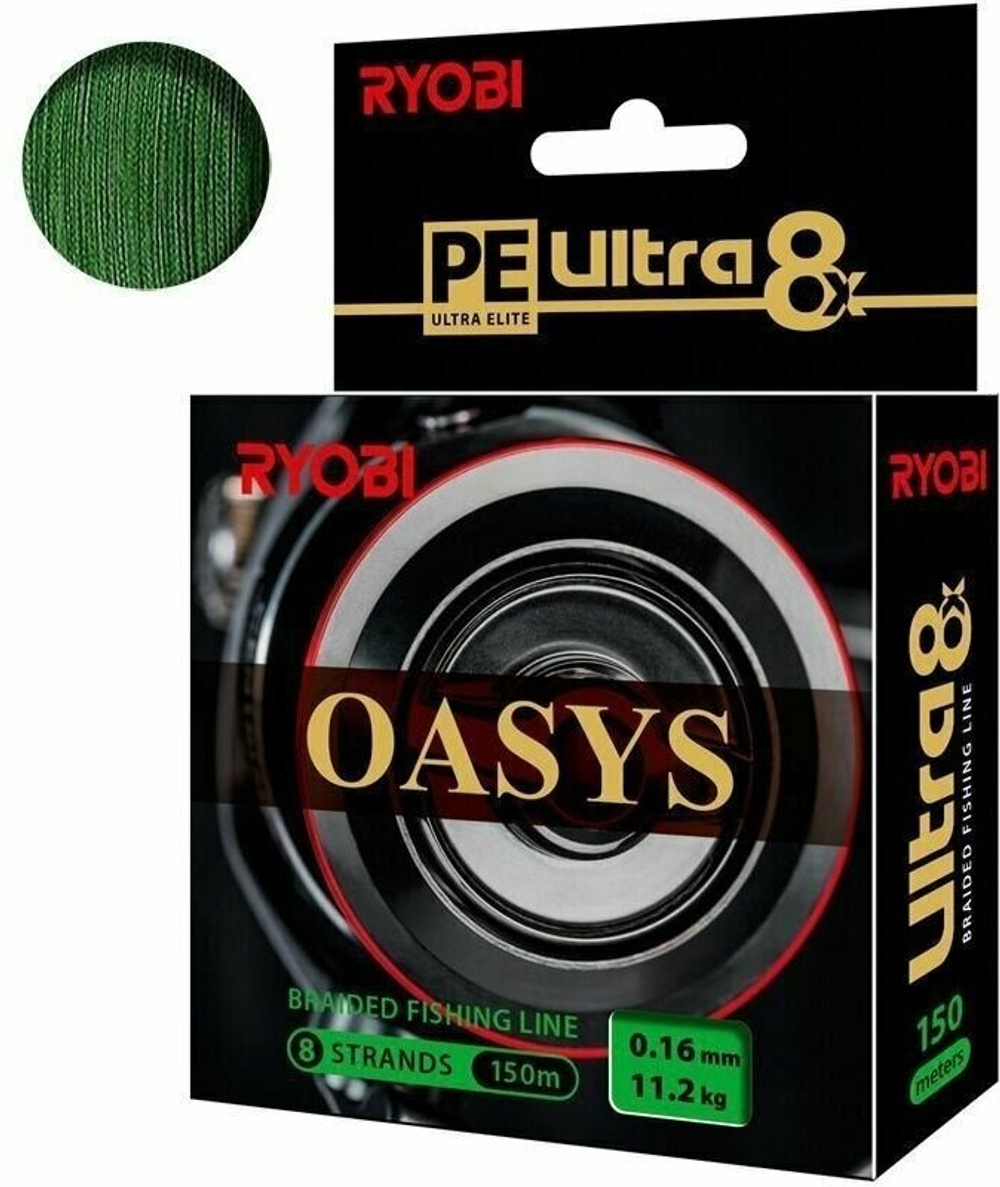 Плетеный шнур RYOBI OASYS Dark Green 0,16mm 150m