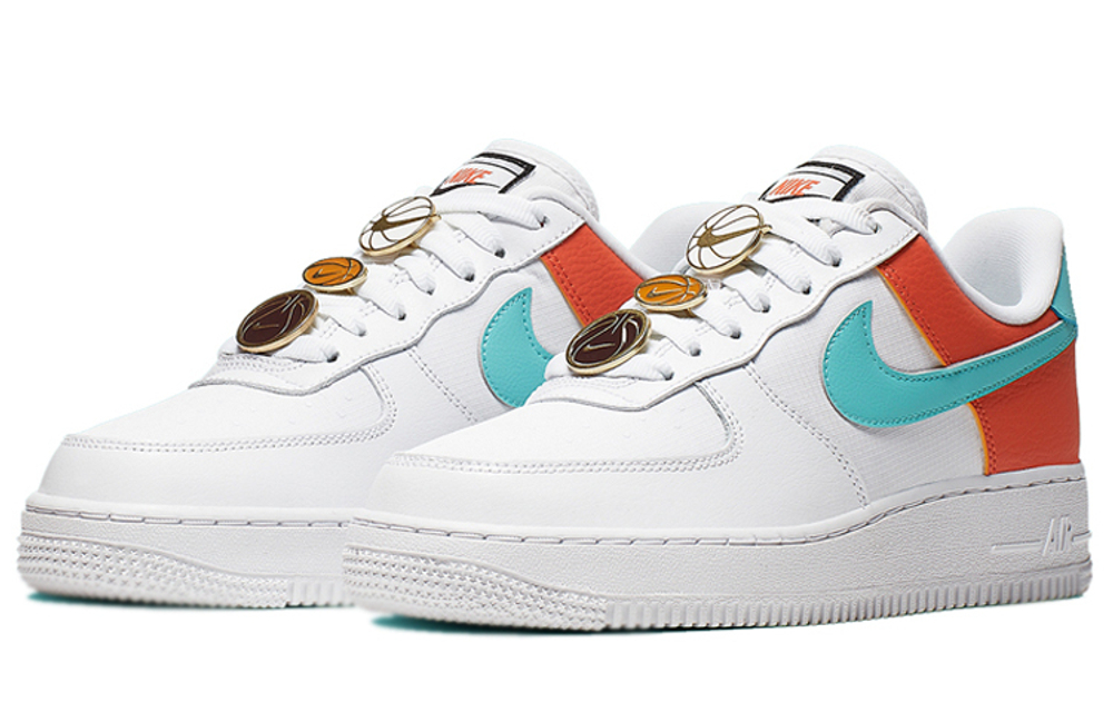 Кроссовки Nike Air Force 1 White Aqua Clay (Женская размерная сетка)