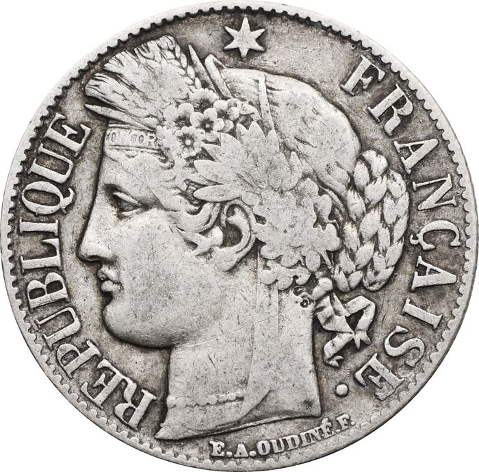 1 франк 1888 Франция XF