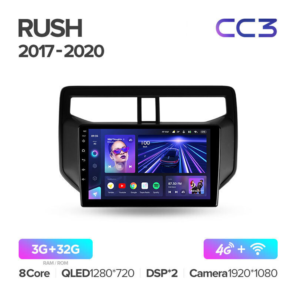 Teyes CC3L 9"для Toyota Rush 2017-2020