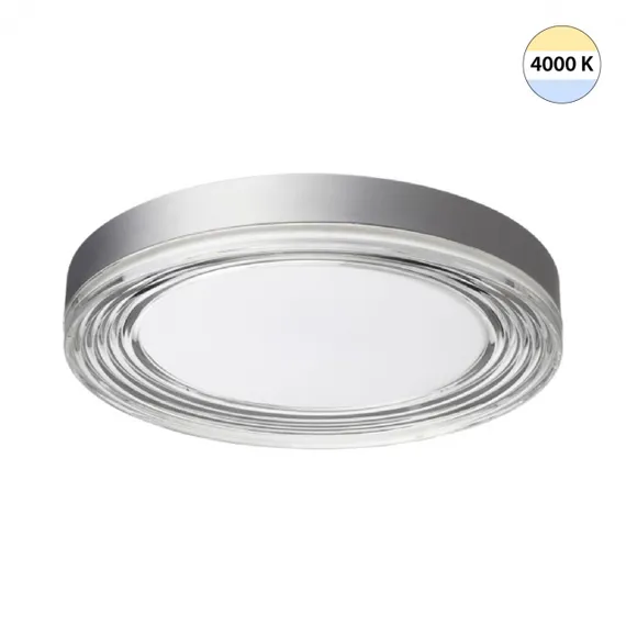 7728/76L MITRA LED SN 541 Светильник металл/акрил/серебро/прозрачный LED 76Вт 4000K D400 IP20 INFINITA