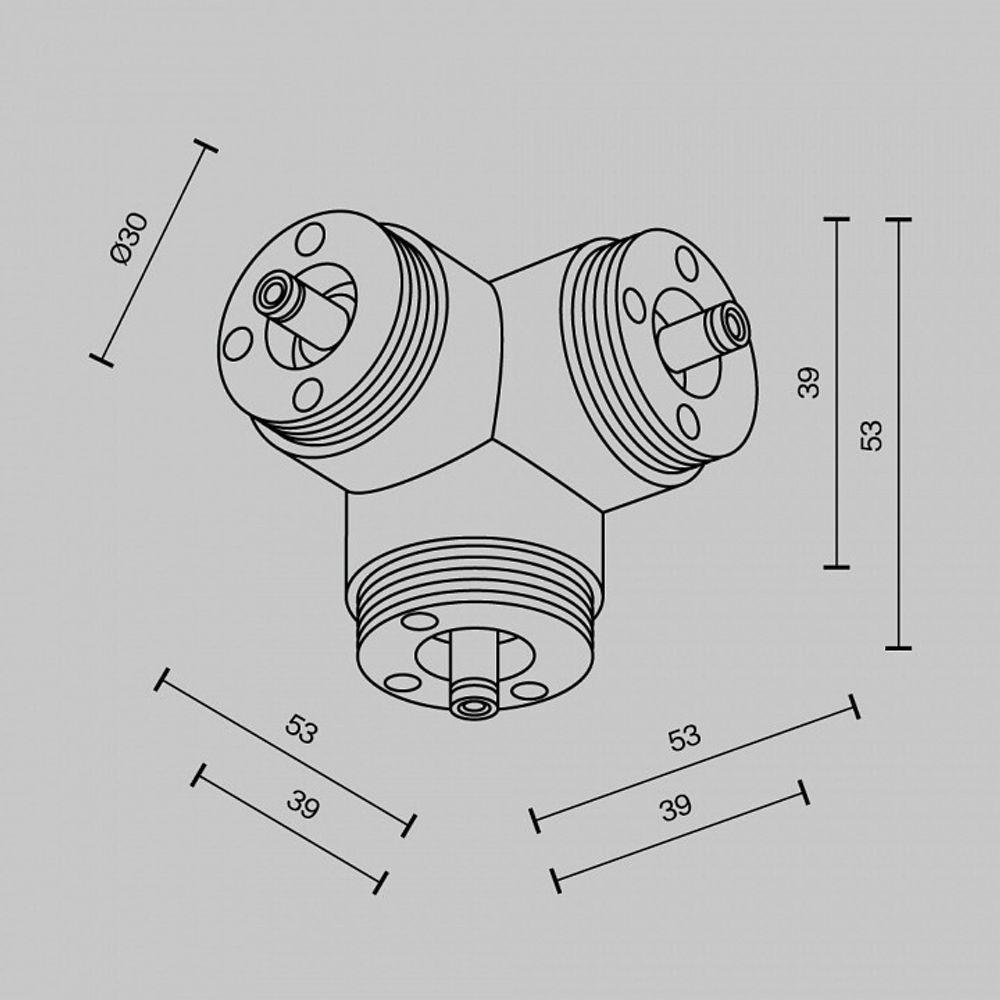 Соединитель Y-образный для треков Maytoni  CA016TC-B