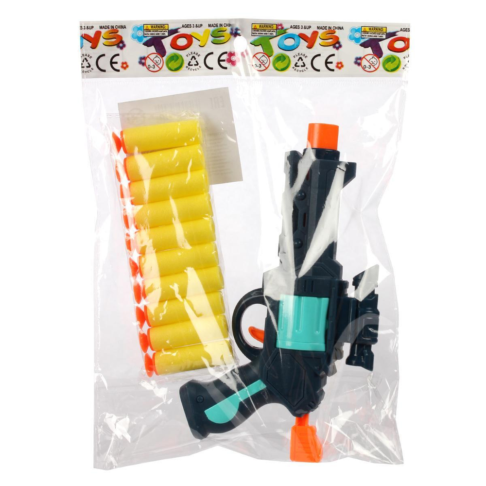 Пистолет с мягк.пулями, пакет HM699