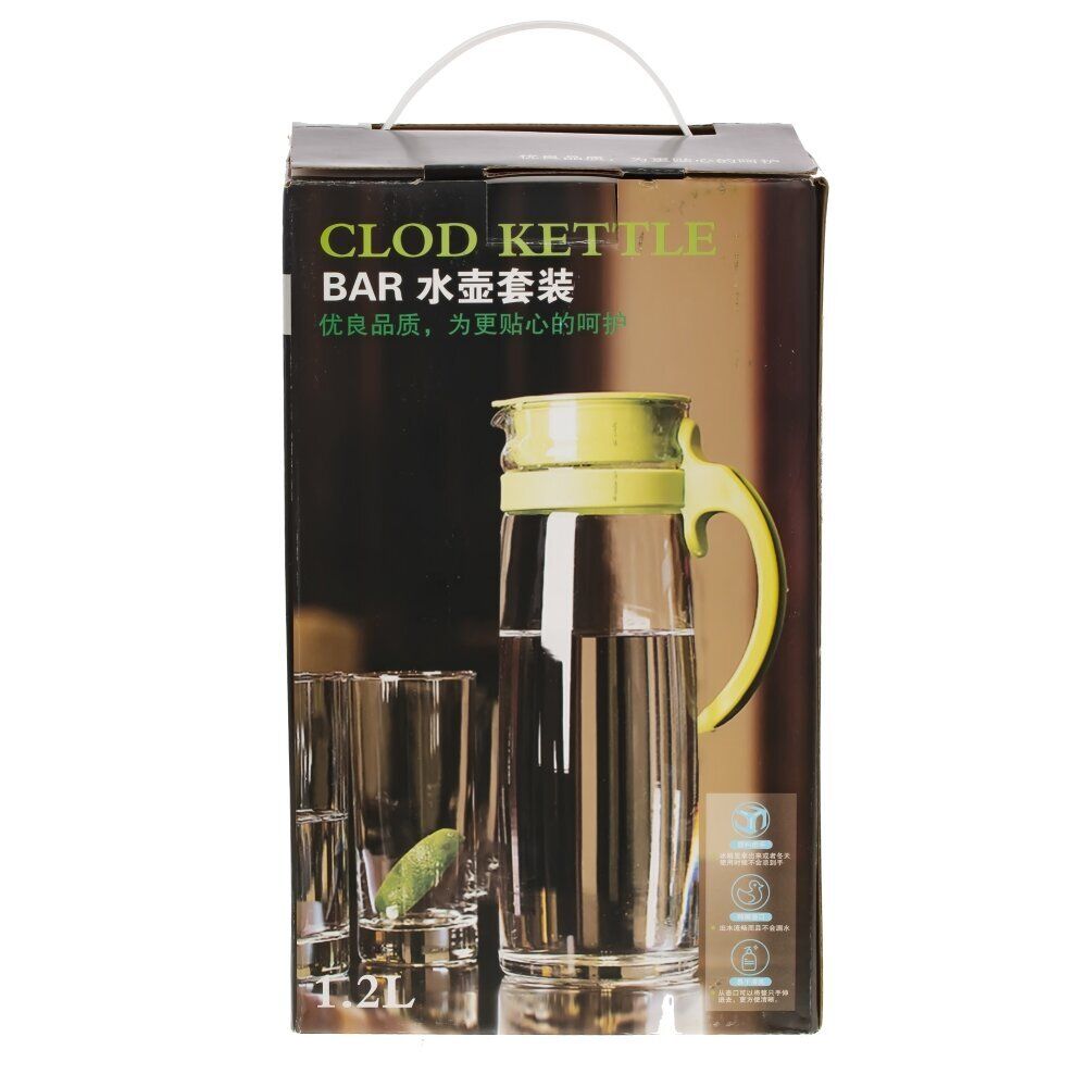 GAEM Набор из кувшина 1000 мл и 4-х стаканов 240 мл, L16 W12 H27 см