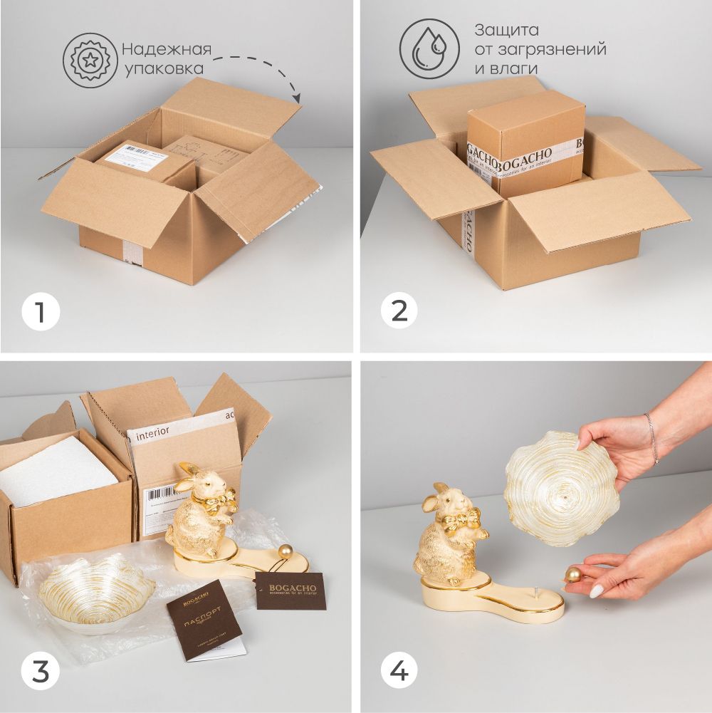 Фруктовница-конфетница Кролик Банни Айвори