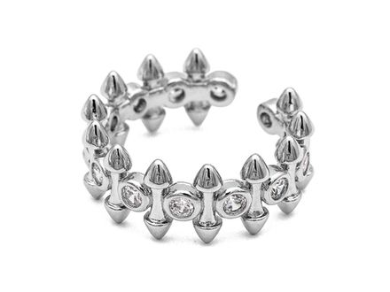 Кольцо со стразами 8,5мм, разъемное