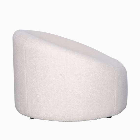 Лаунж-кресло Bond, белая байковая ткань