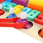 Развивающая игрушка 4 в 1 деревянная (рыбалка + 3 сортера), коробка C-41644