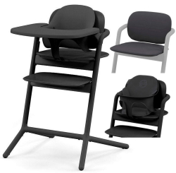 Стульчик для кормления Cybex Lemo 4 в 1 с мягкими чехлами Comfort Inlay Stunning Black/Stunning Black