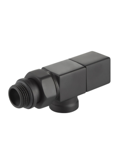 Набор дизайн-вентилей Royal Thermo CUBE, осевой (черный) 1/2"