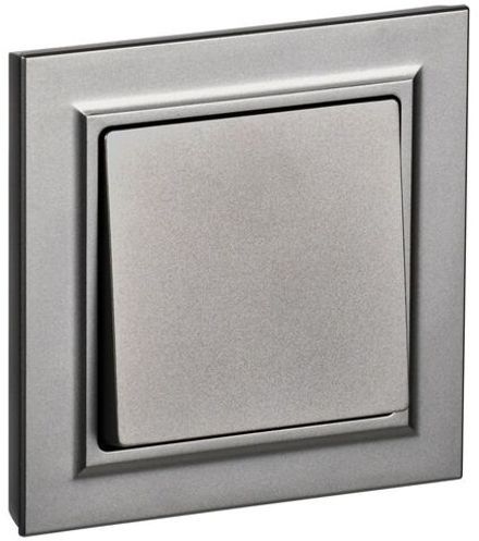 Выключатель 1-кл. СП BRITE ВСР10-1-0-БрС 10А в сборе сталь IEK BR-V10-0-10-K46-F