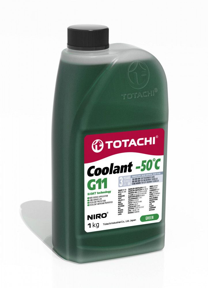 TOTACHI  NIRO COOLANT Green G11 -50°C Антифриз зеленый 1л