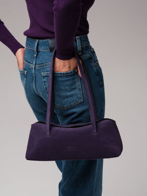 Женская замшевая сумка DBR 31127 виноградный