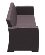 Диван пластиковый плетеный трехместный с подушками Siesta Contract Monaco Lounge XL, коричневый