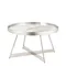 Журнальный столик Elica Ø80 см, керамика, хром