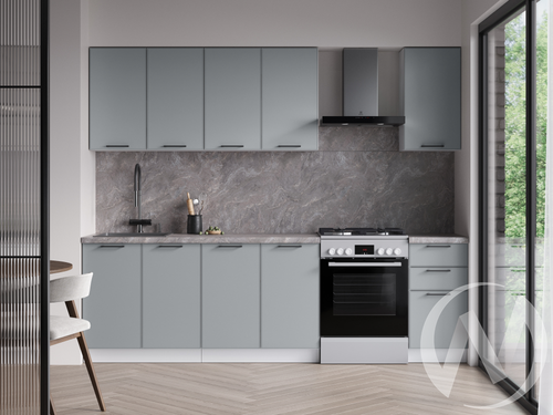 Кухня Тунис 2;0 (серый софт)