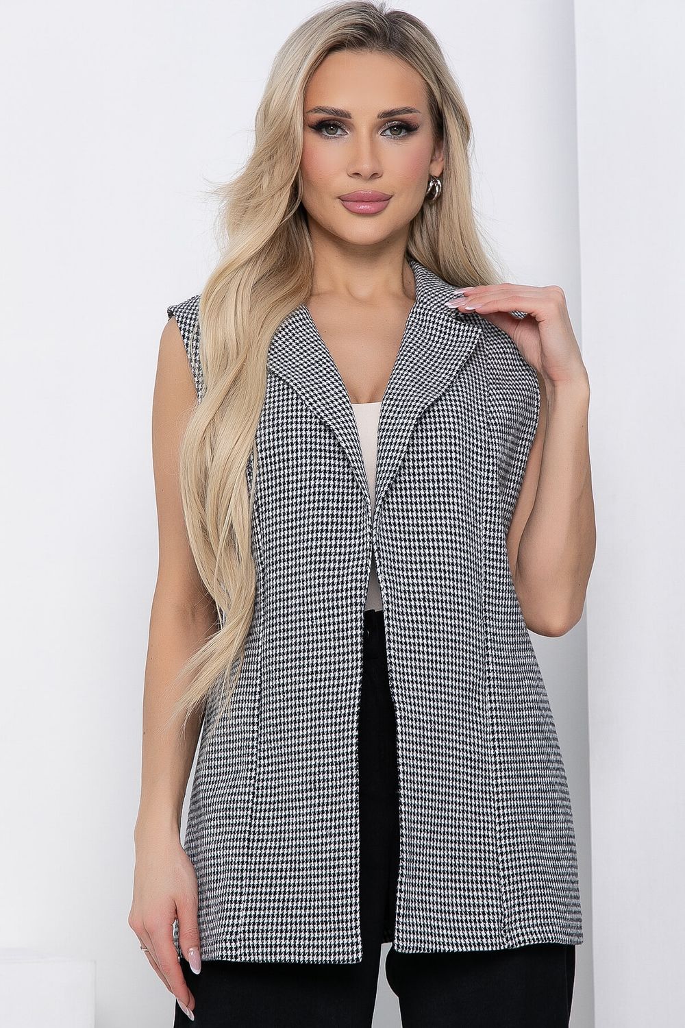 Жилет Амстердам (черно-белый) Б12064 LT Collection