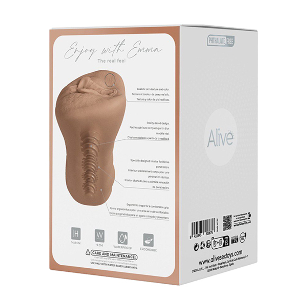 Реалистичный мастурбатор-вагина 14,8см Cnex Alive Emma 30887