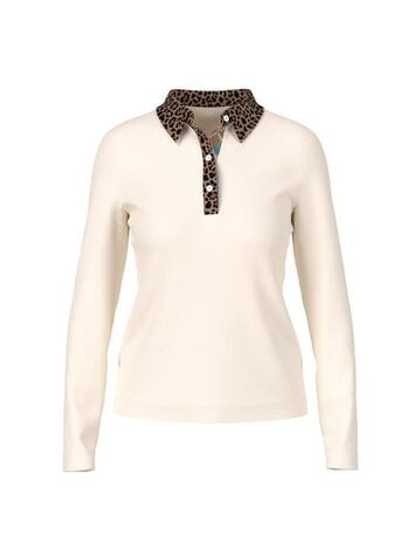 Marc Cain Поло с леопардовой отделкой
