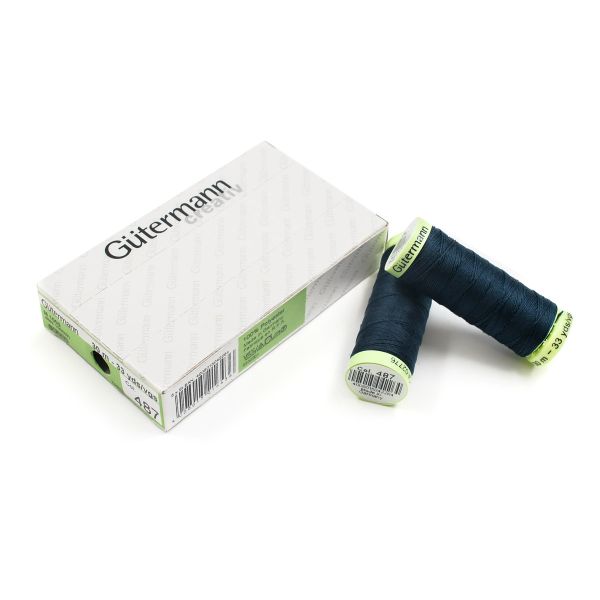 Нитки отделочные Gutermann Top Stitch 30 (30 метров), 5 кат. | 487 т.т.сине-зеленый