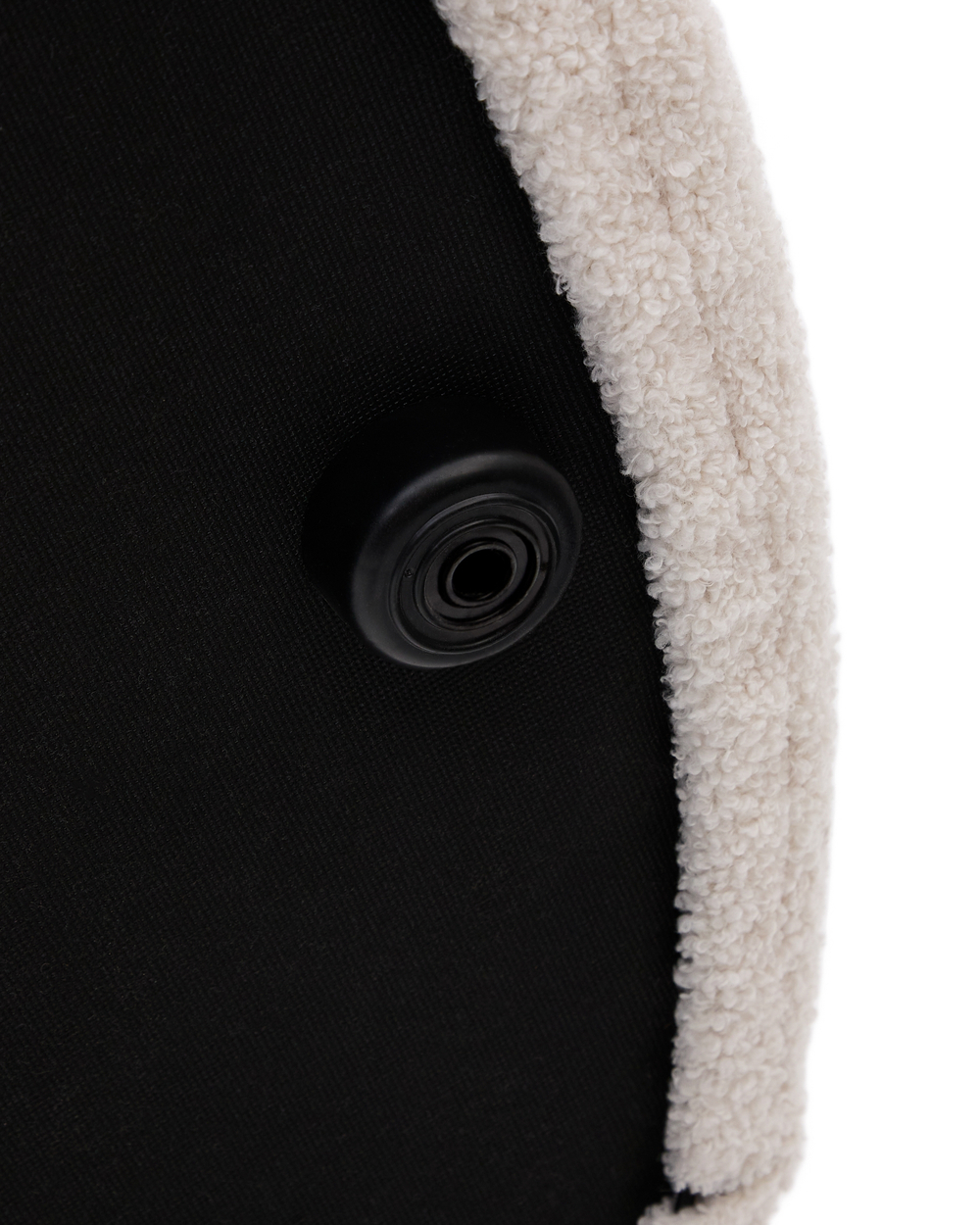 Kaeli Пуф для ног со съемным чехлом из экрю букле Ø 90