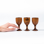 Набор деревянных рюмок (стопок) из дерева сибирский кедр RN7