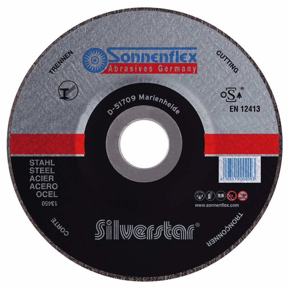 Отрезной диск по металлу Silverstar 230x2,5x22,23 AS40 Sonnenflex 00253
