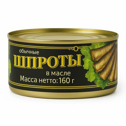 Шпроты в масле Обычные 160 гр