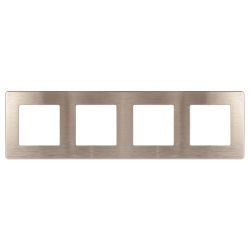 Рамка для розеток и выключателей ЭРА Серия 12 12-5104-13 на 4 поста, Сатин, бронза