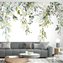 Фотообои на стену флизелиновые 3d 500х270 Листья.