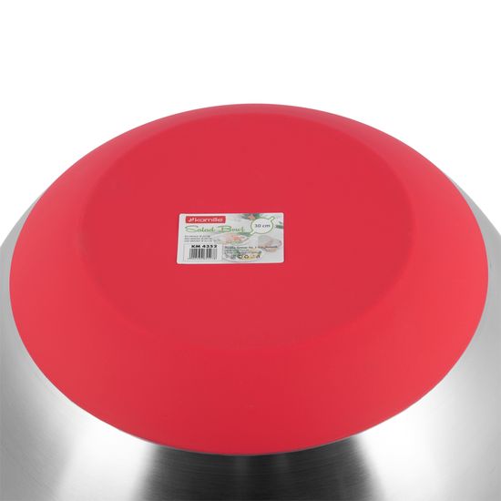 Миска 30х14 см. из нержавеющей стали c силиконовым дном Kamille КМ-4352