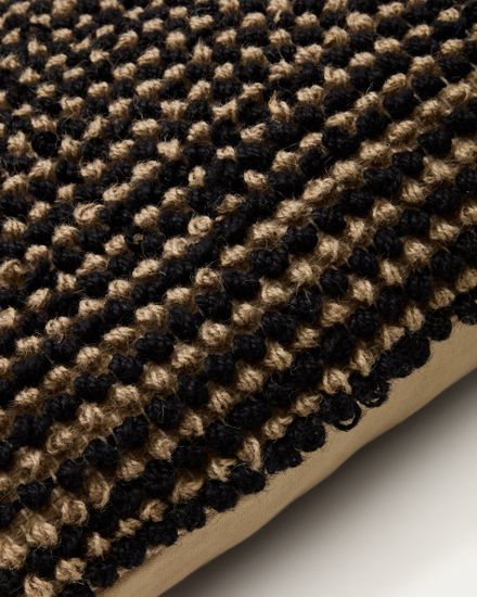 Чехол для подушки Sayen из черного джута 50 x 50 см