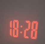 Часы зеркальные с проекцией VST-896 черный корпус