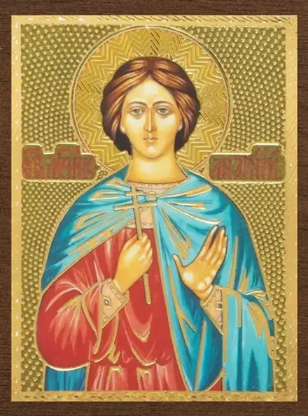 Икона "Анатолий Никейский" 4х6 на МДФ-6