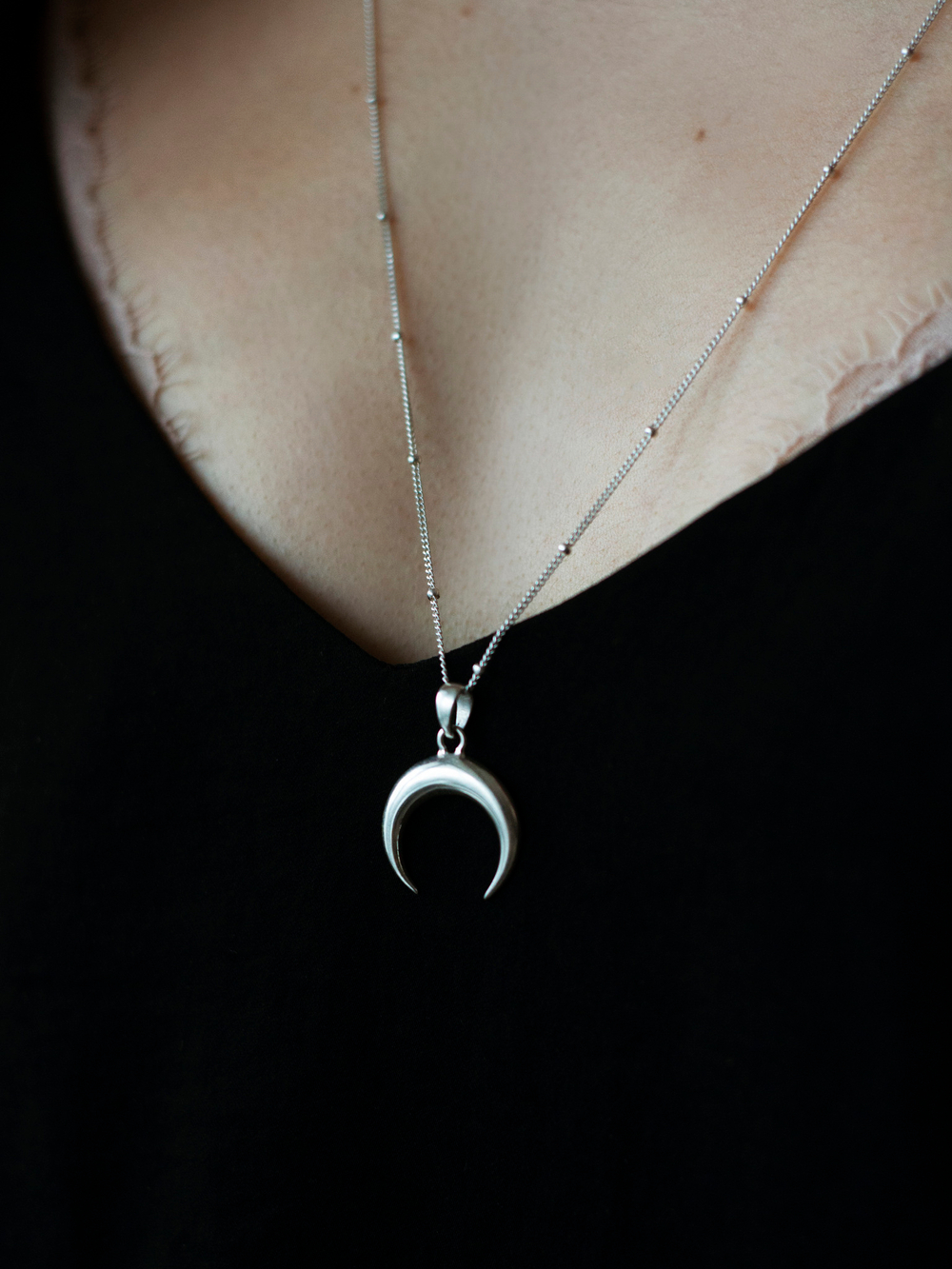 Подвеска ЛУННИЦА с цепочкой, серебро