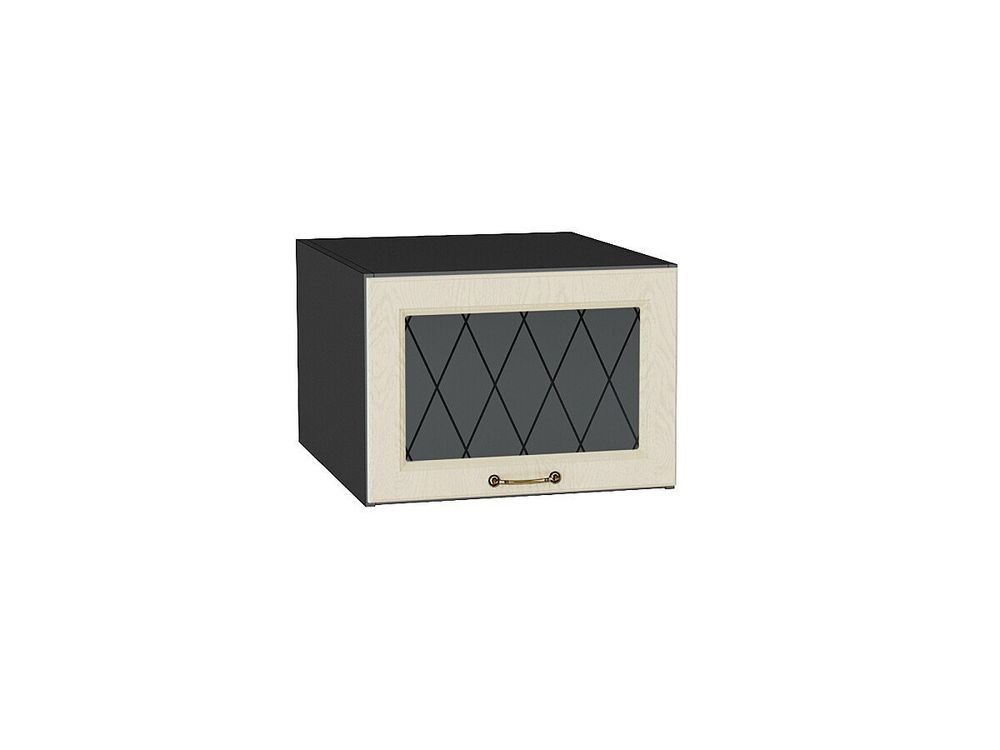 Шкаф верхний горизонтальный остекленный глубокий Ницца