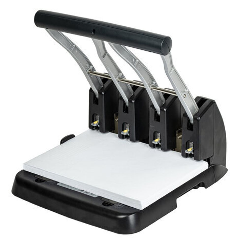 Дырокол на 4 отверстия металлический МОЩНЫЙ BRAUBERG "Heavy Duty Extra", до 150 л., 270555