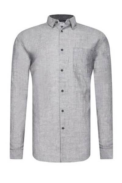 Льняная рубашка Calvin Klein - черный(K10K108664)